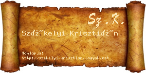 Székelyi Krisztián névjegykártya