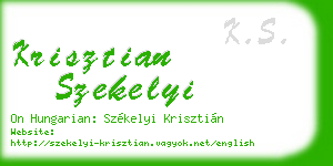 krisztian szekelyi business card